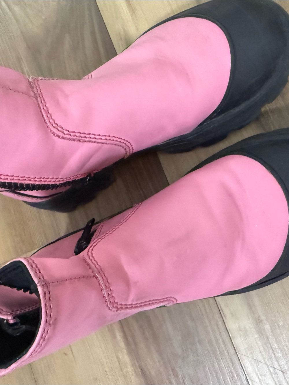 Zara Pink and Black Waterproof Winter Slip-On Boots